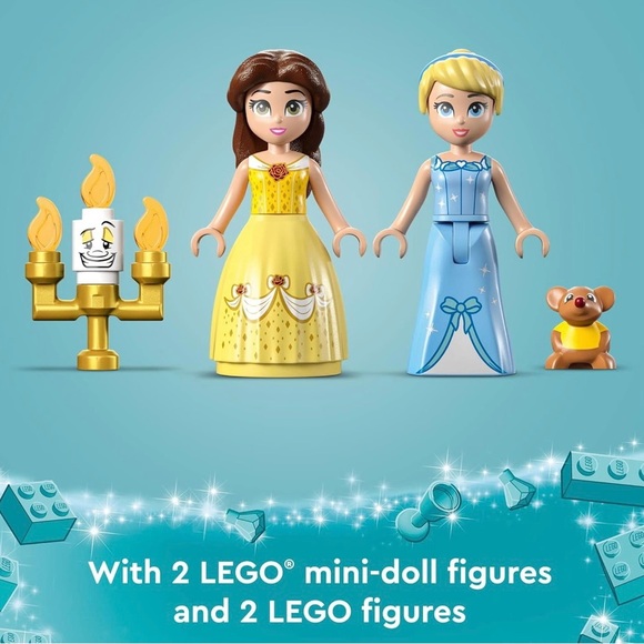 NWT LEGO Disney Princess Creative Castle 140 pc Set Belle & Cinderella 43219 - Picture 6 of 8